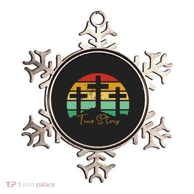 True Story Easter Cross Retro Sunset Ornament