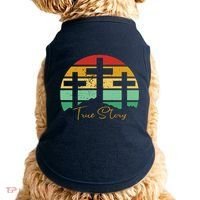 True Story Easter Cross Retro Sunset Doggie Tank thumb 0