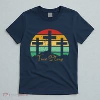 True Story Easter Cross Retro Sunset T-Shirt thumb 5