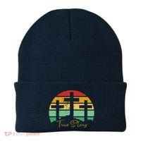 True Story Easter Cross Retro Sunset Beanie thumb 0
