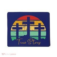 True Story Easter Cross Retro Sunset Mousepad thumb 0