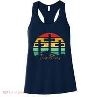 True Story Easter Cross Retro Sunset Women's Tank Top thumb 0