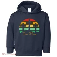True Story Easter Cross Retro Sunset Toddler Hoodie thumb 0