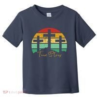 True Story Easter Cross Retro Sunset Toddler T-Shirt thumb 0