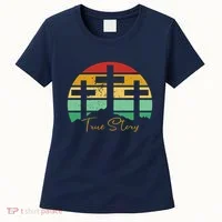 True Story Easter Cross Retro Sunset Women's T-Shirt thumb 0
