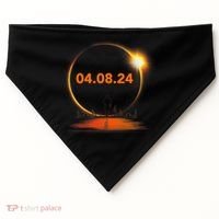 Total Solar Eclipse 2024 USA April 8 2024 USA-Made Doggie Bandana thumb 0
