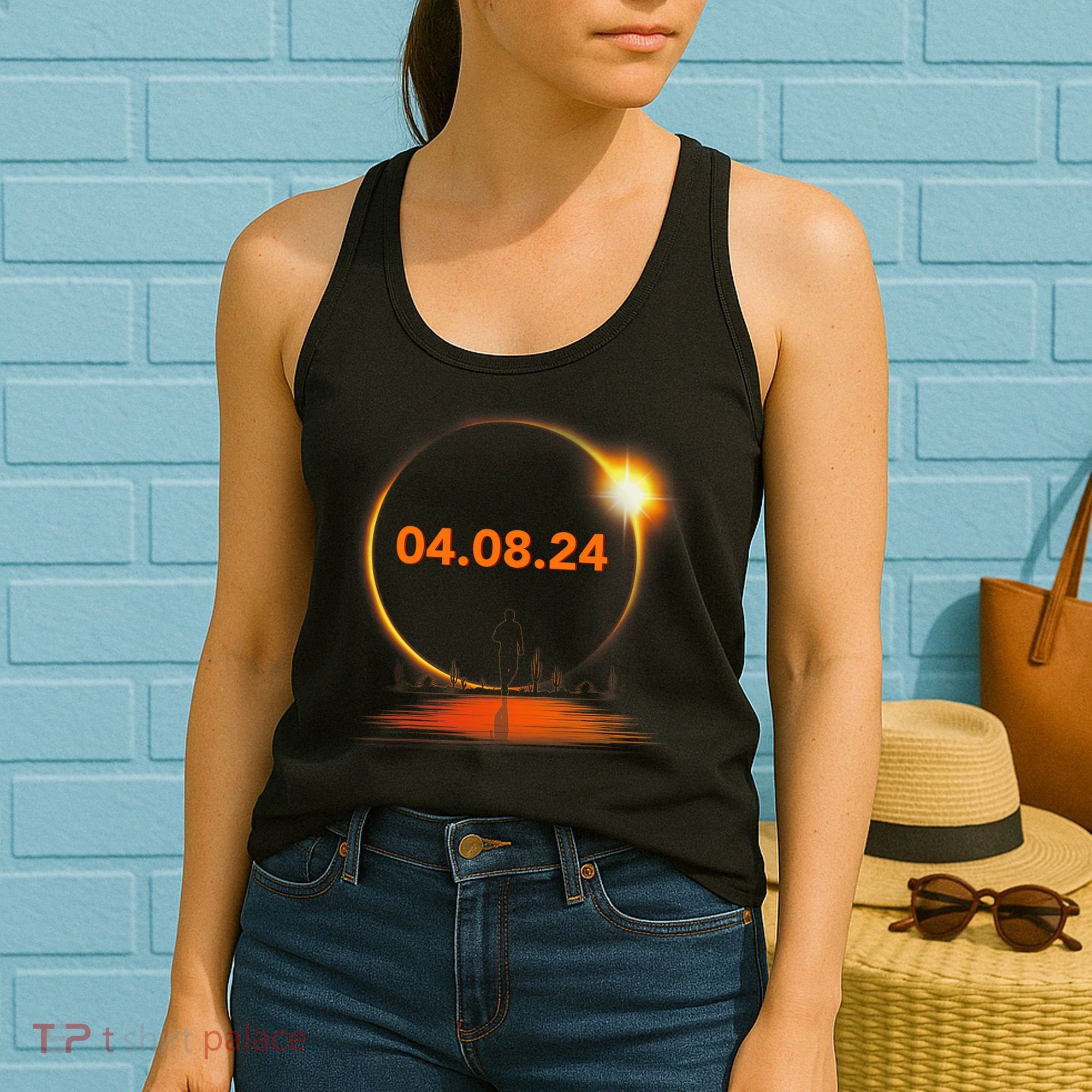 Total Solar Eclipse 2024 USA April 8 2024 Women's Tank Top