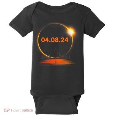 Total Solar Eclipse 2024 USA April 8 2024 Baby Bodysuit