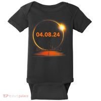 Total Solar Eclipse 2024 USA April 8 2024 Baby Bodysuit thumb 0