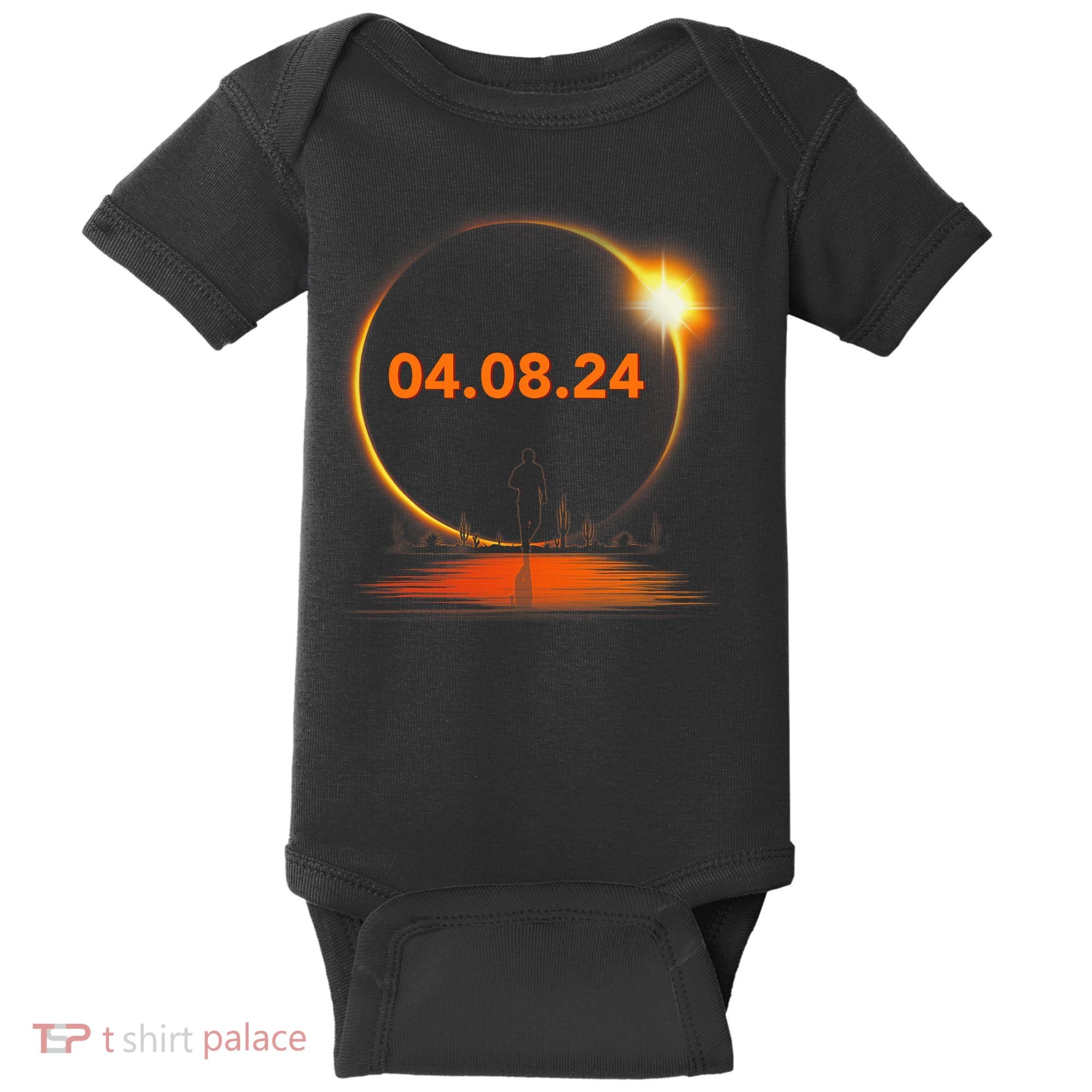 Total Solar Eclipse 2024 USA April 8 2024 Baby Bodysuit