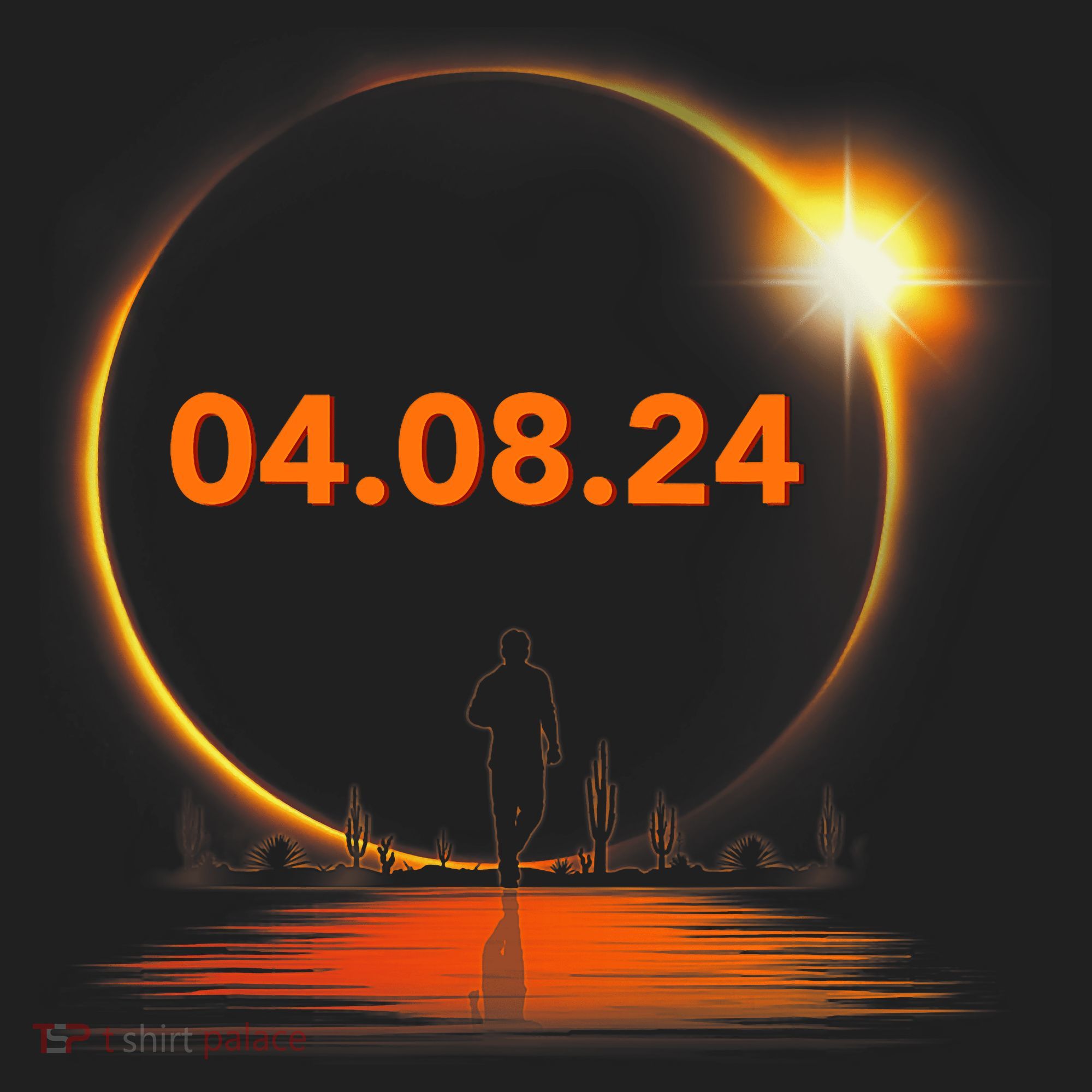 Total Solar Eclipse 2024 USA April 8 2024 Golf Towel