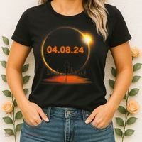 Total Solar Eclipse 2024 USA April 8 2024 Women's T-Shirt thumb 2
