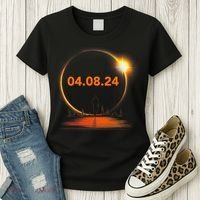 Total Solar Eclipse 2024 USA April 8 2024 Women's T-Shirt thumb 3