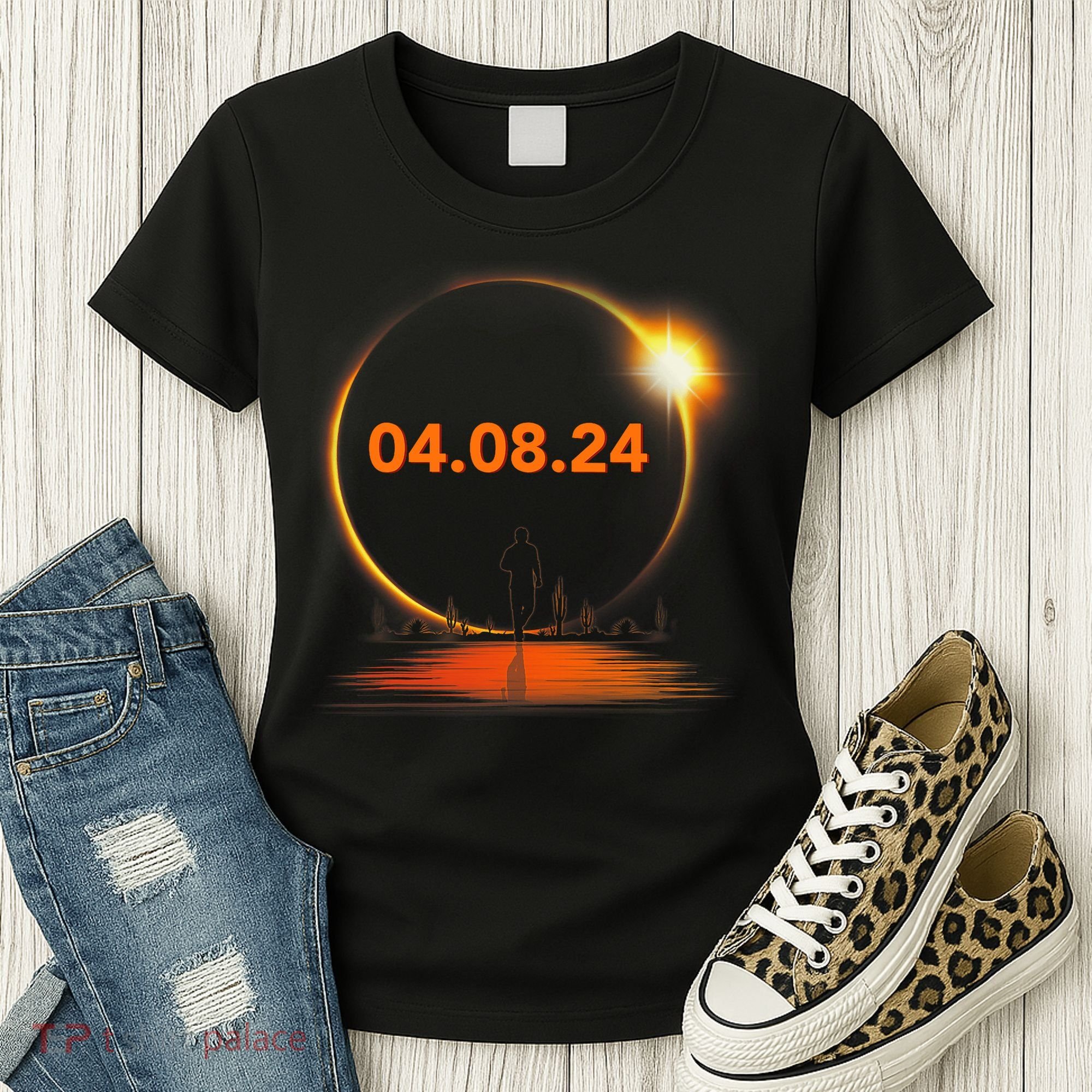 Total Solar Eclipse 2024 USA April 8 2024 Women's T-Shirt