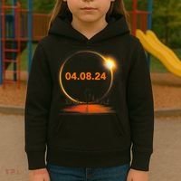Total Solar Eclipse 2024 USA April 8 2024 Kids Hoodie thumb 3
