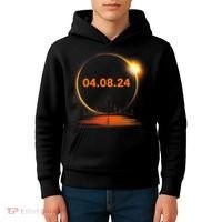 Total Solar Eclipse 2024 USA April 8 2024 Kids Hoodie thumb 4