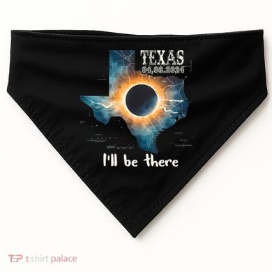 Total Solar Eclipse 2024 Texas USA-Made Doggie Bandana