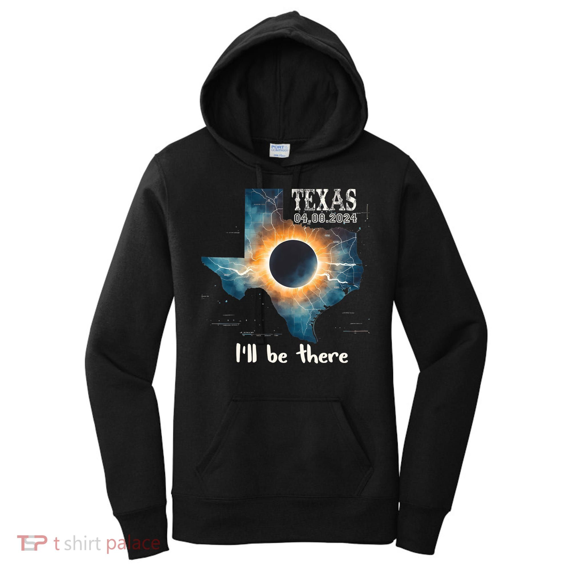 Total Solar Eclipse 2024 Texas Women's Hoodie