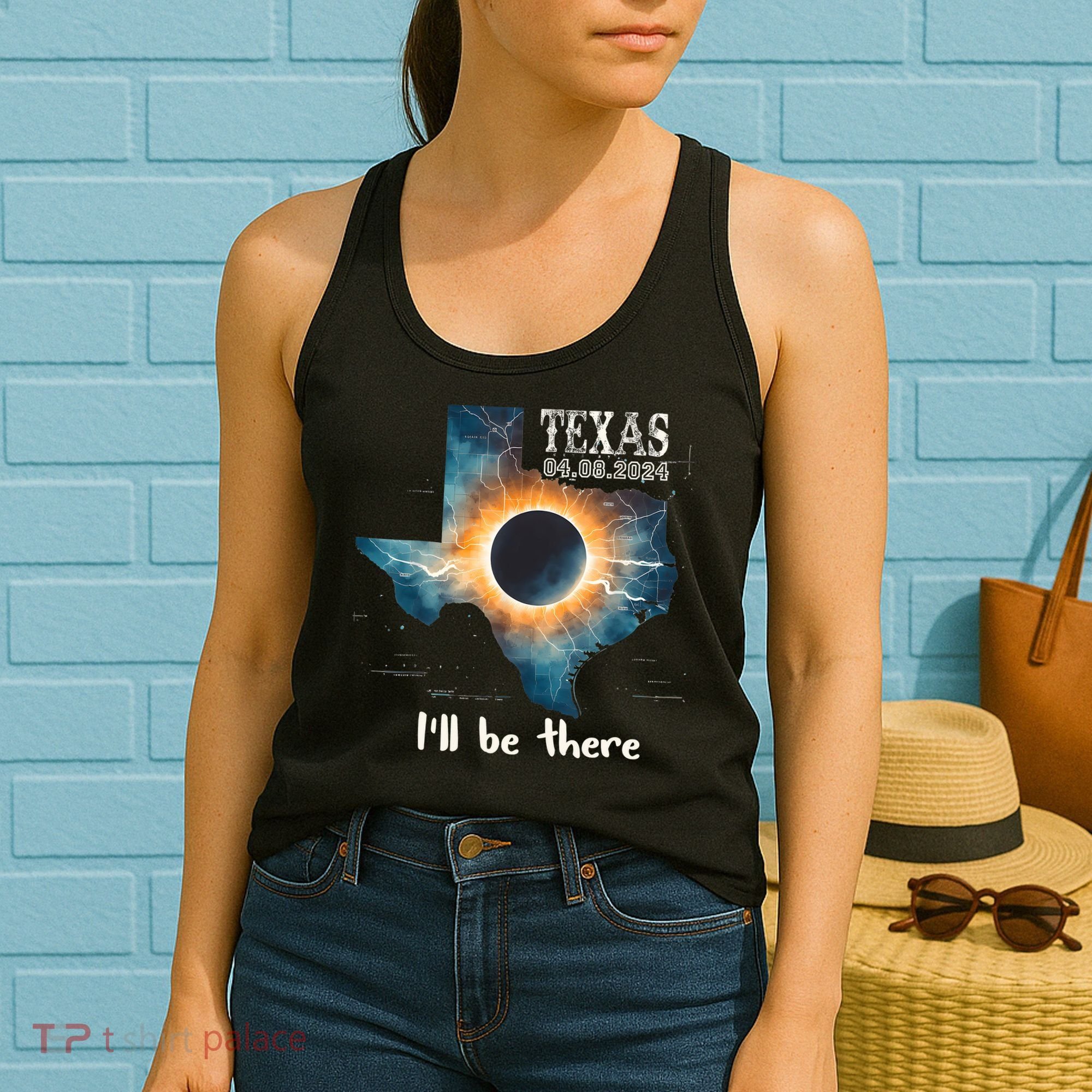 Total Solar Eclipse 2024 Texas Women's Tank Top