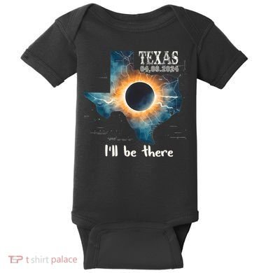 Total Solar Eclipse 2024 Texas Baby Bodysuit