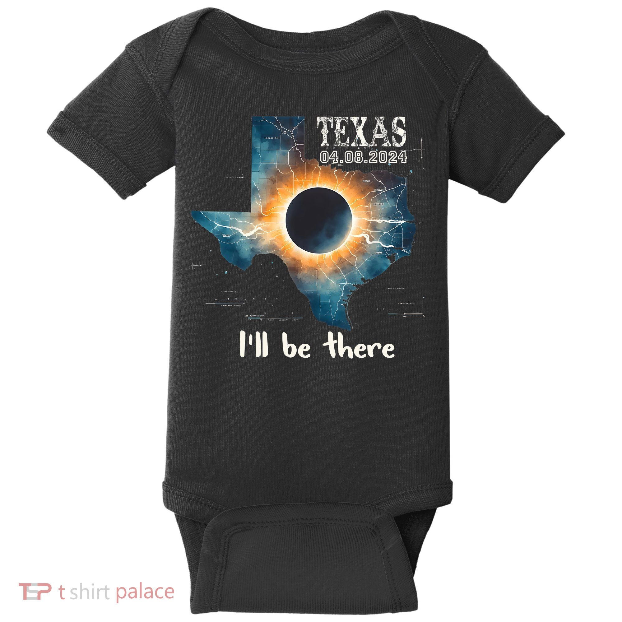 Total Solar Eclipse 2024 Texas Baby Bodysuit