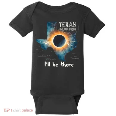 Total Solar Eclipse 2024 Texas Baby Bodysuit