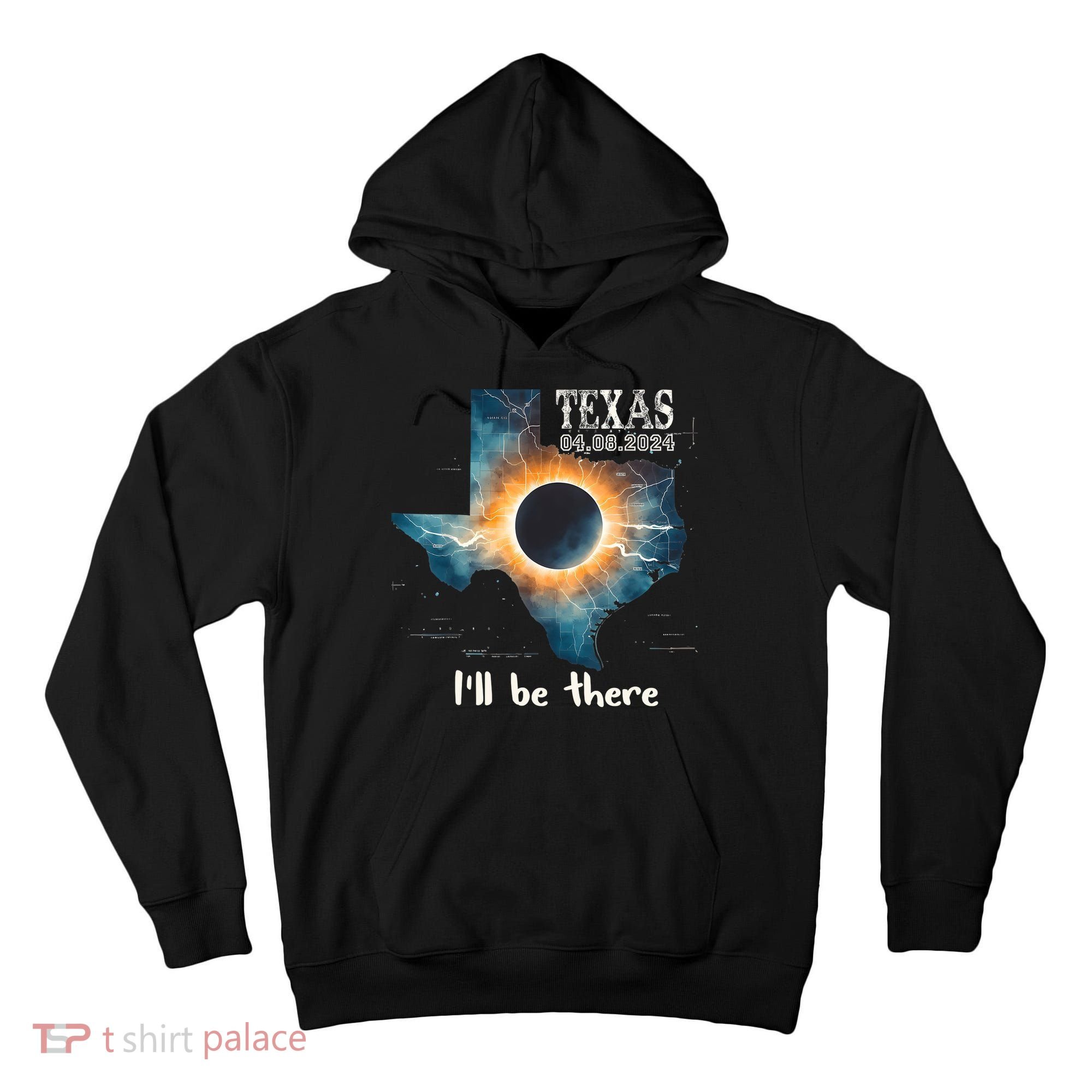 Total Solar Eclipse 2024 Texas Tall Hoodie