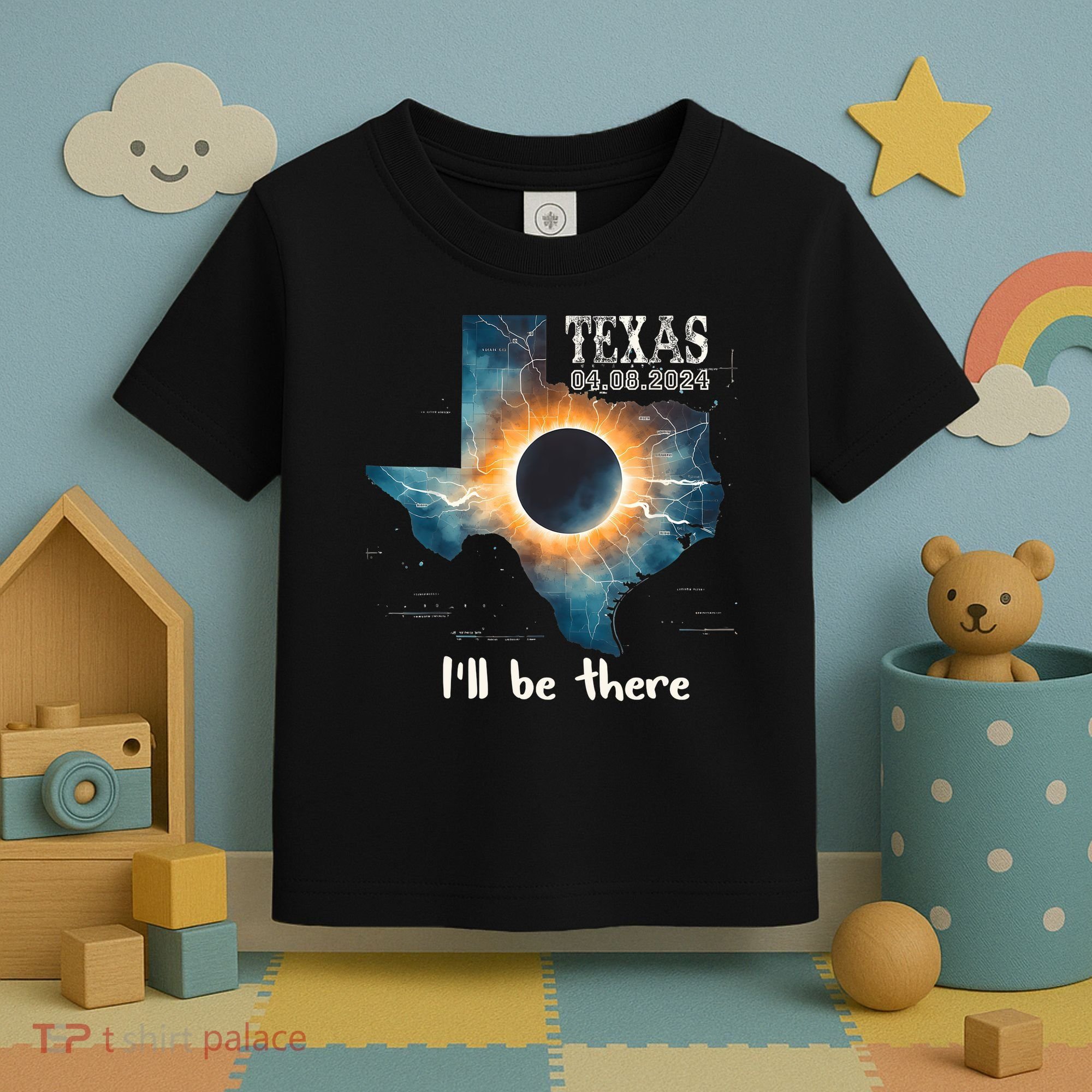 Total Solar Eclipse 2024 Texas Toddler T-Shirt