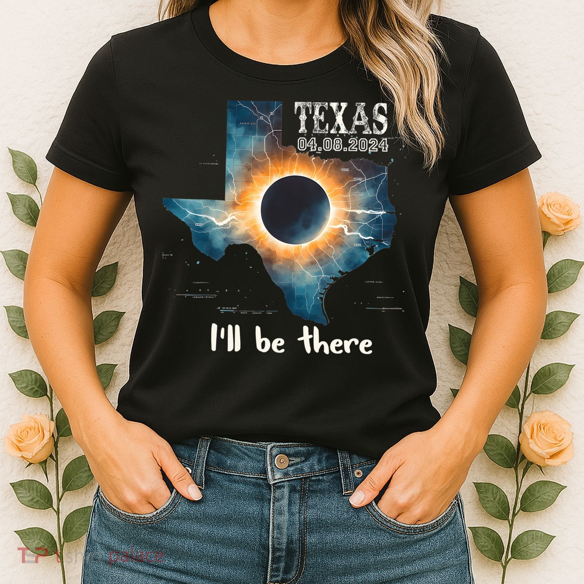 Total Solar Eclipse 2024 Texas Women's T-Shirt