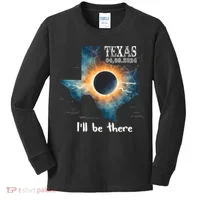 Total Solar Eclipse 2024 Texas Kids Long Sleeve Shirt thumb 0