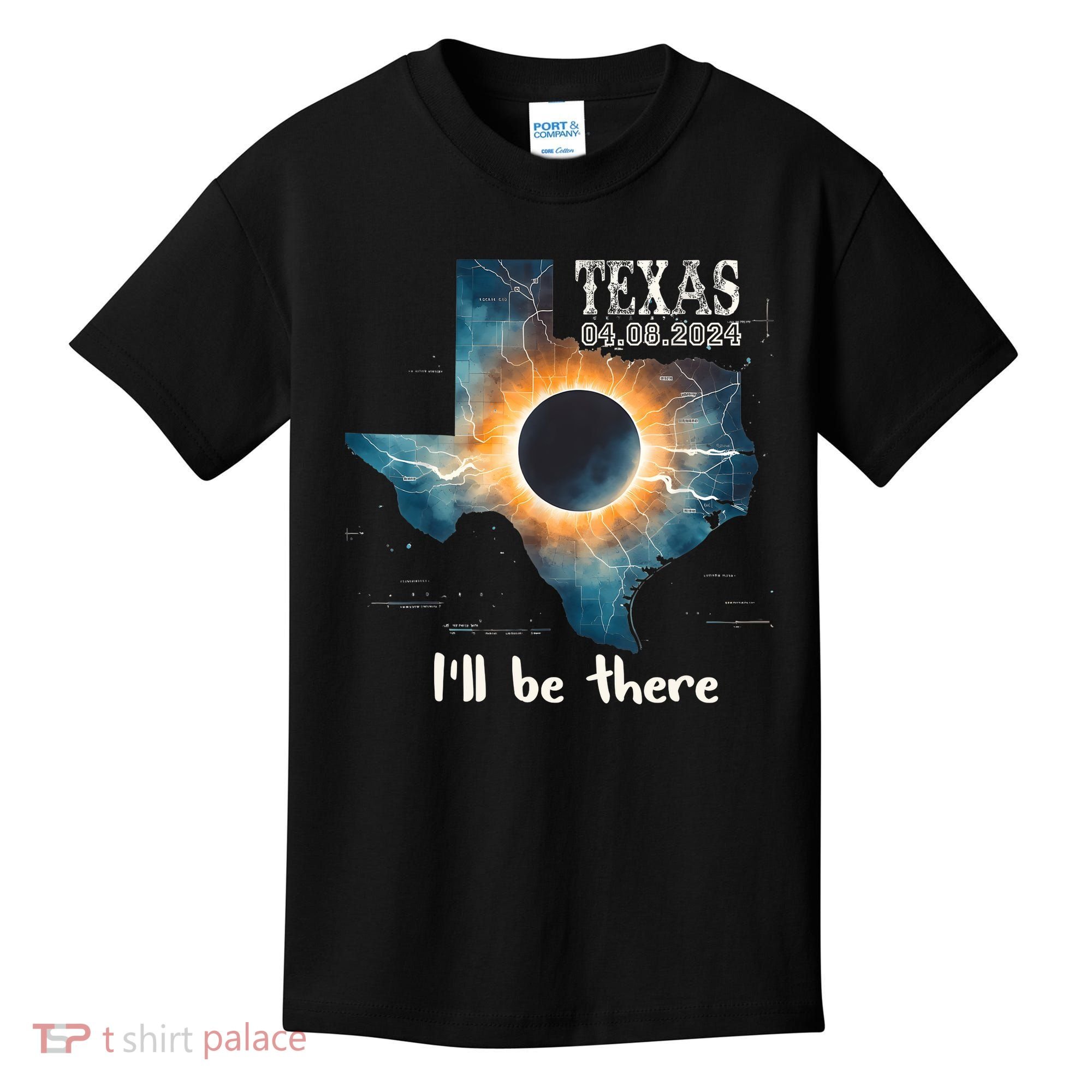 Total Solar Eclipse 2024 Texas Kids T-Shirt