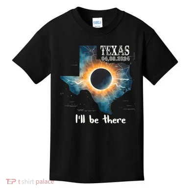 Total Solar Eclipse 2024 Texas Kids T-Shirt