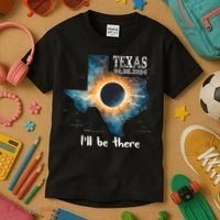 Total Solar Eclipse 2024 Texas Kids T-Shirt thumb 3