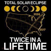 Total Solar Eclipse Twice In A Lifetime 2017 2024 Ornament thumb 1