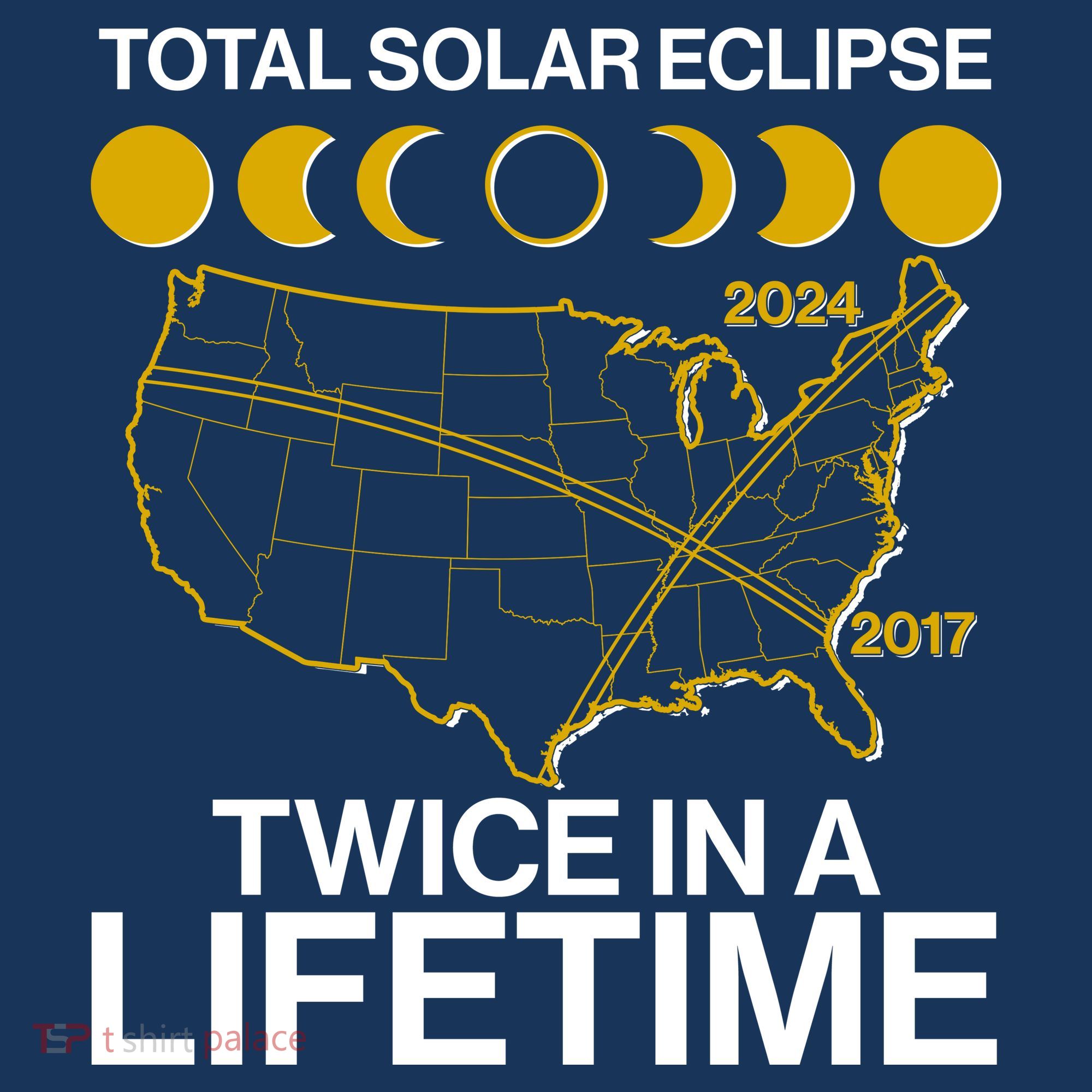 Total Solar Eclipse Twice In A Lifetime 2017 2024 USA-Made Doggie Bandana