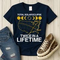 Total Solar Eclipse Twice In A Lifetime 2017 2024 Women's T-Shirt thumb 3