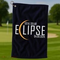Total Solar Eclipse 2024 Golf Towel thumb 1