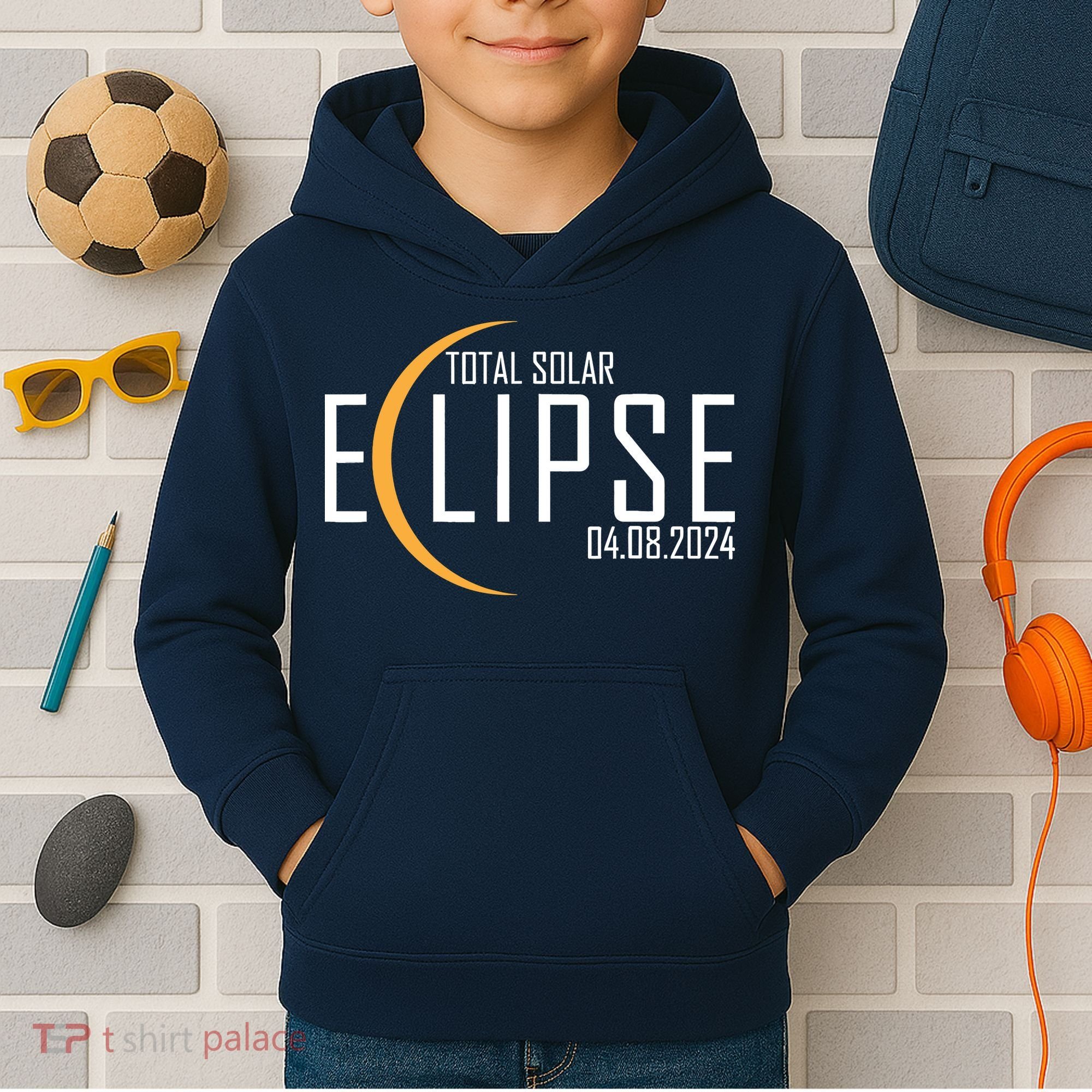 Total Solar Eclipse 2024 Kids Hoodie