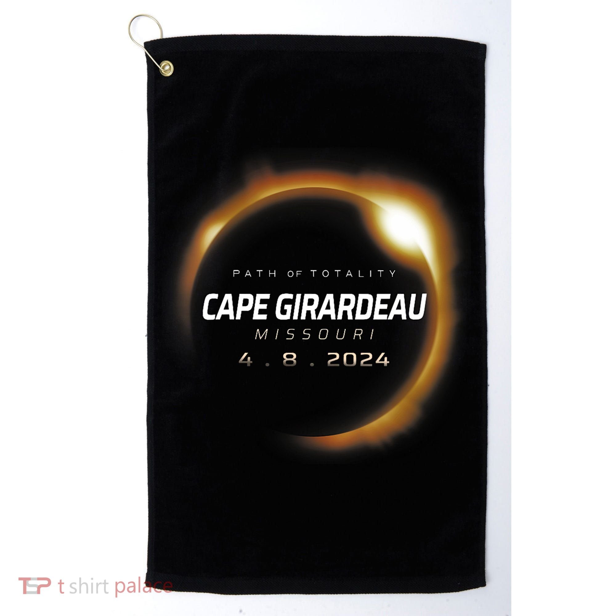Total Solar Eclipse 2024 Cape Girardeau Missouri April 2024 Golf Towel
