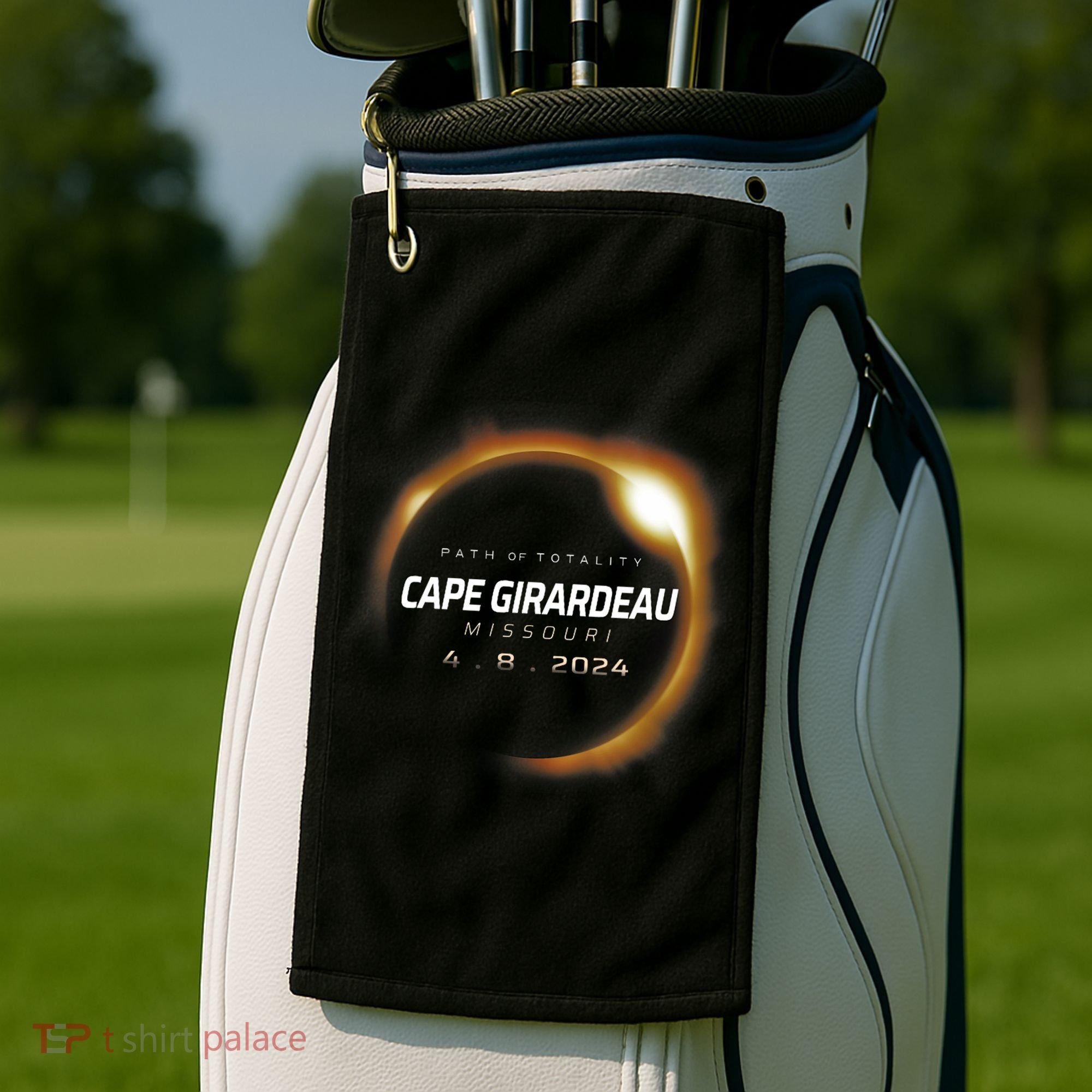 Total Solar Eclipse 2024 Cape Girardeau Missouri April 2024 Golf Towel