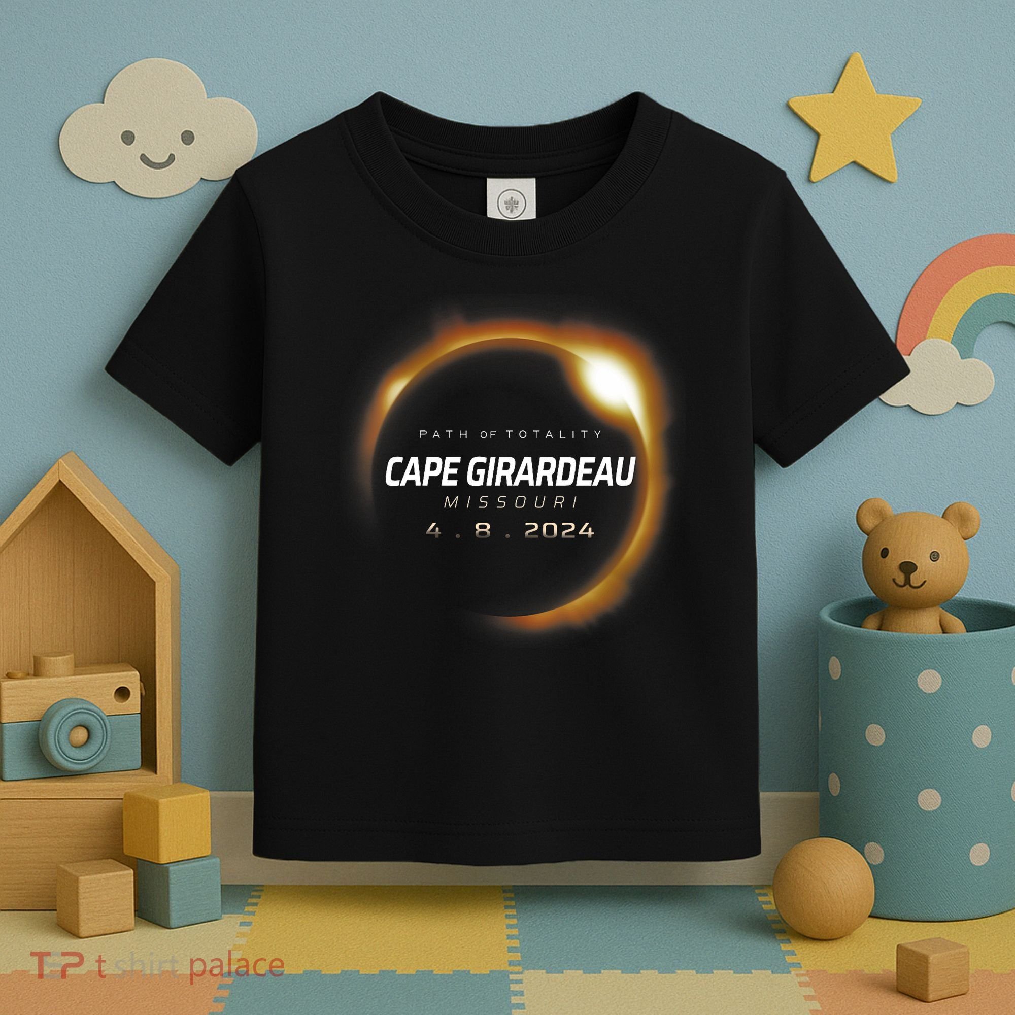 Total Solar Eclipse 2024 Cape Girardeau Missouri April 2024 Toddler T-Shirt
