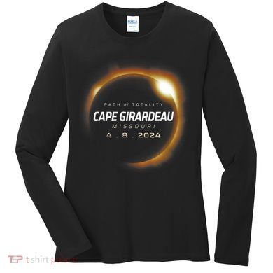Total Solar Eclipse 2024 Cape Girardeau Missouri April 2024 Women's Long Sleeve Shirt
