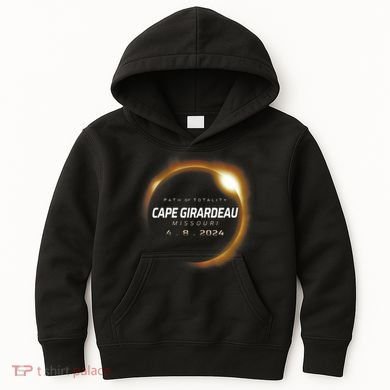 Total Solar Eclipse 2024 Cape Girardeau Missouri April 2024 Kids Hoodie