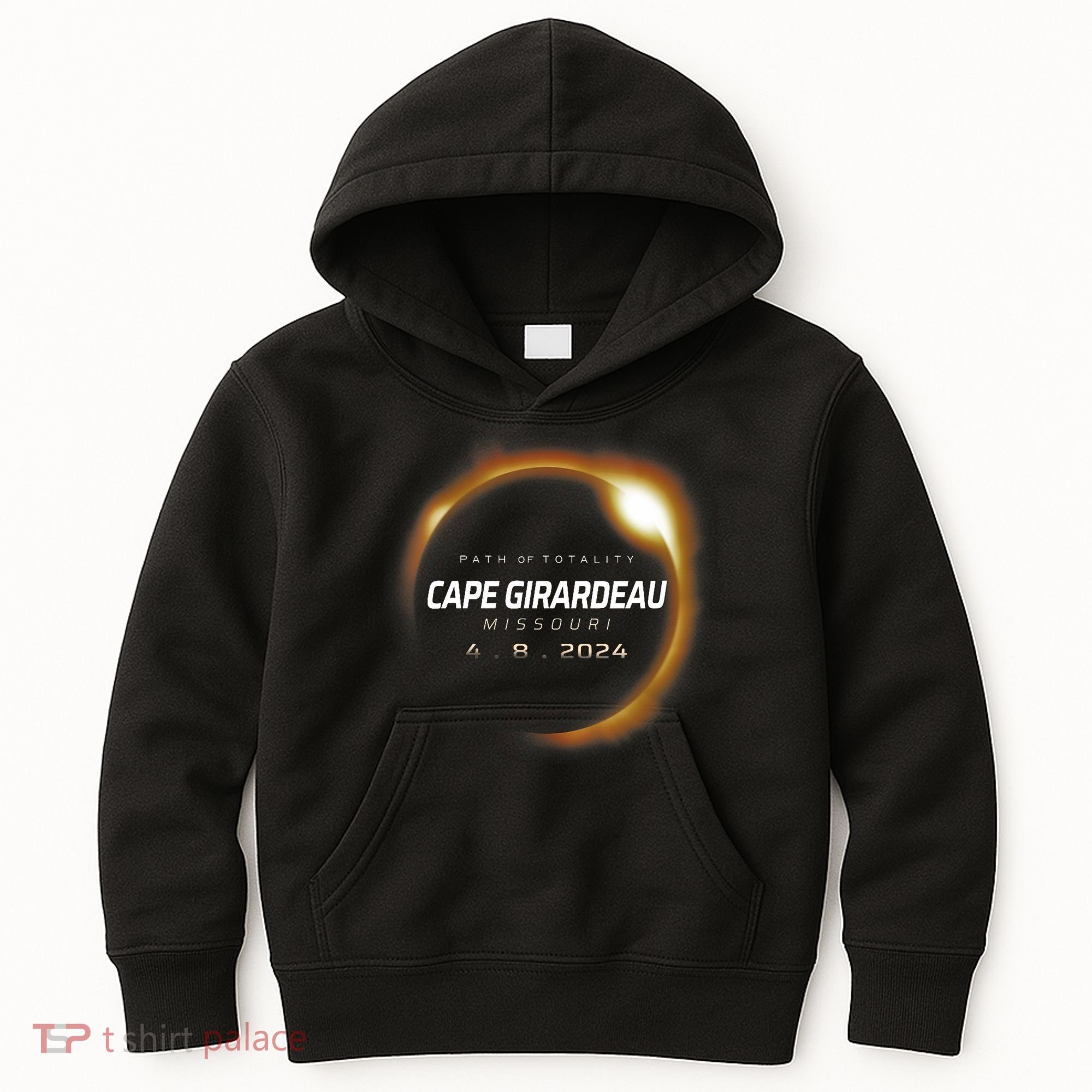 Total Solar Eclipse 2024 Cape Girardeau Missouri April 2024 Kids Hoodie