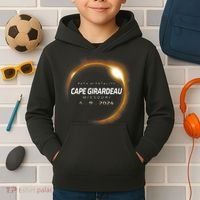 Total Solar Eclipse 2024 Cape Girardeau Missouri April 2024 Kids Hoodie thumb 2