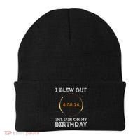 Total Solar Eclipse 4.08.24 Birthday Funny Quote Totality Beanie thumb 0
