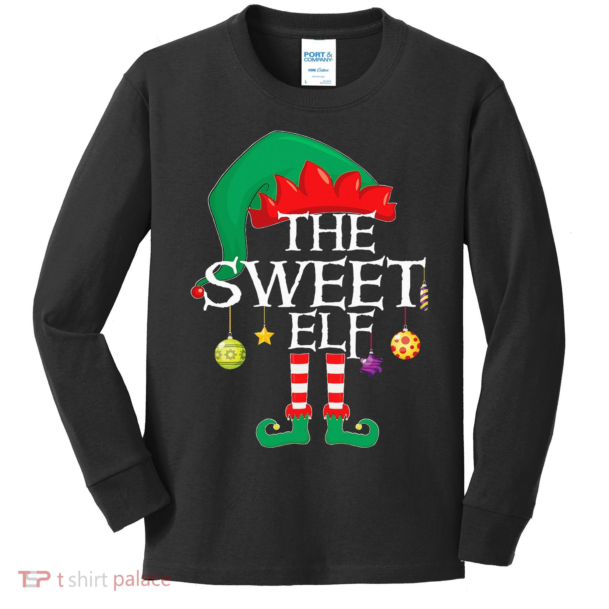 The Sweet Elf Squad Christmas Matching Family Xmas Kids Long Sleeve Shirt