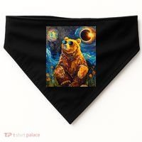 Total Solar Eclipse Grizzly Bear USA-Made Doggie Bandana thumb 0