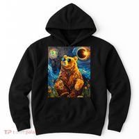 Total Solar Eclipse Grizzly Bear Hoodie thumb 0