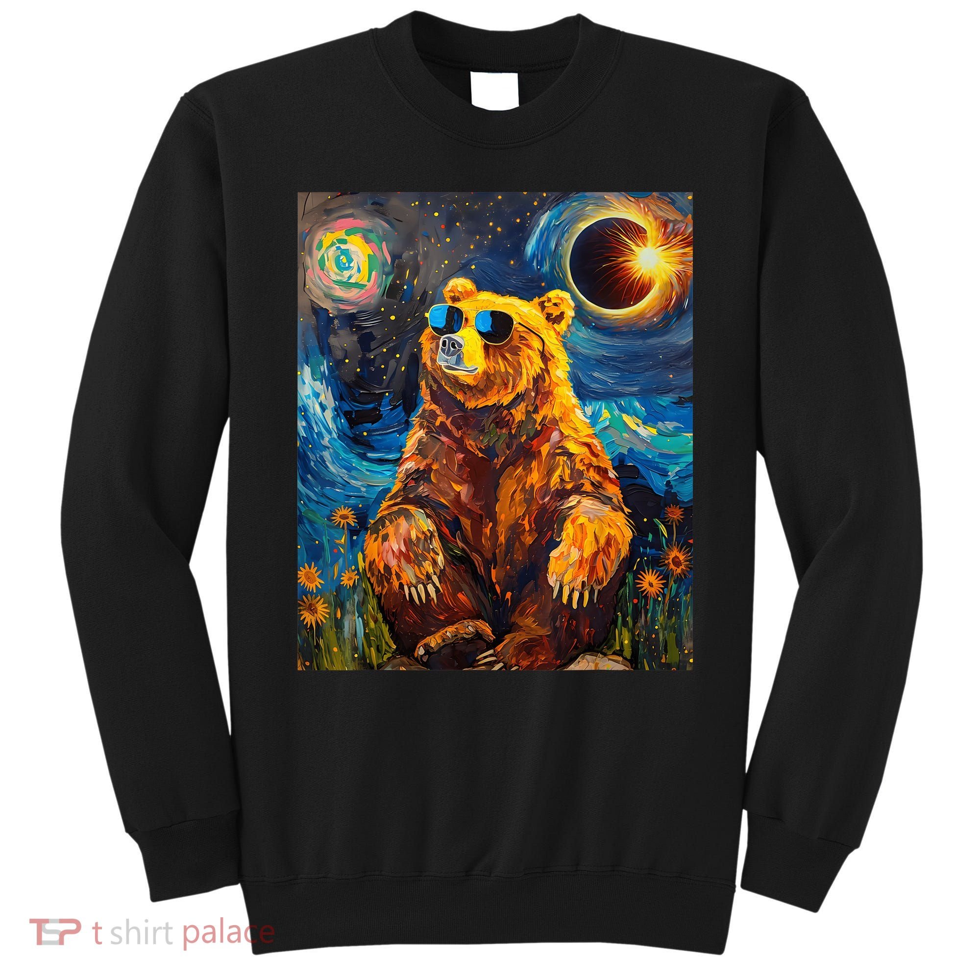 Total Solar Eclipse Grizzly Bear Sweatshirt